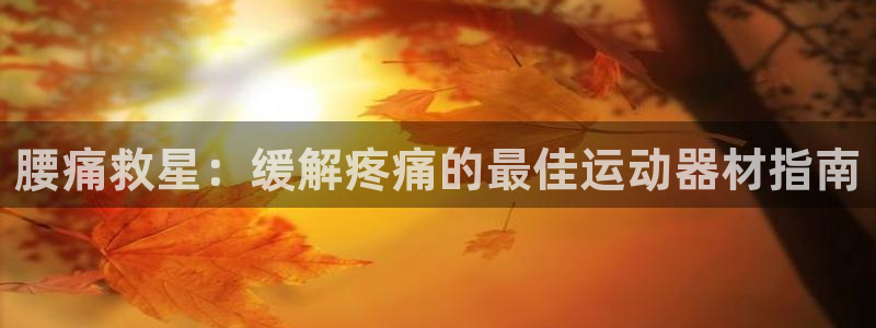 意昂体育3招商电话是多少：腰痛救星：缓解疼痛的最佳运