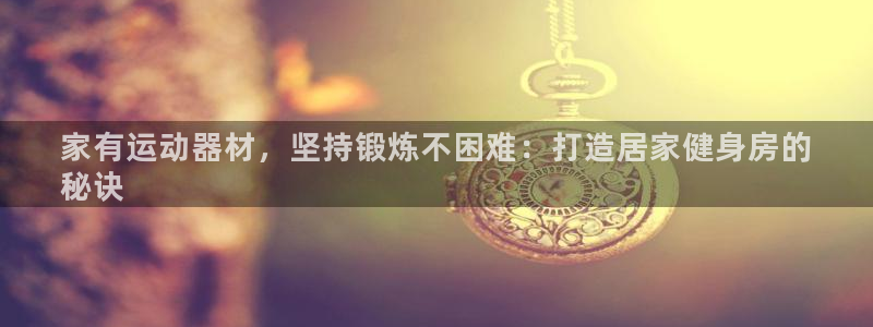 注册意昂3：家有运动器材，坚持锻炼不困难：打造居家健