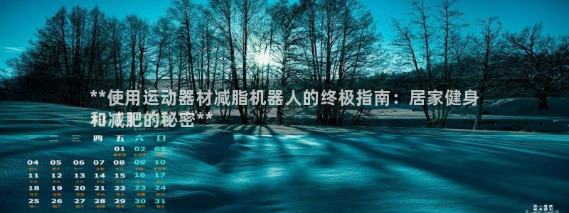 意昂3娱乐平台：**使用运动器材减脂机器人的终极指南