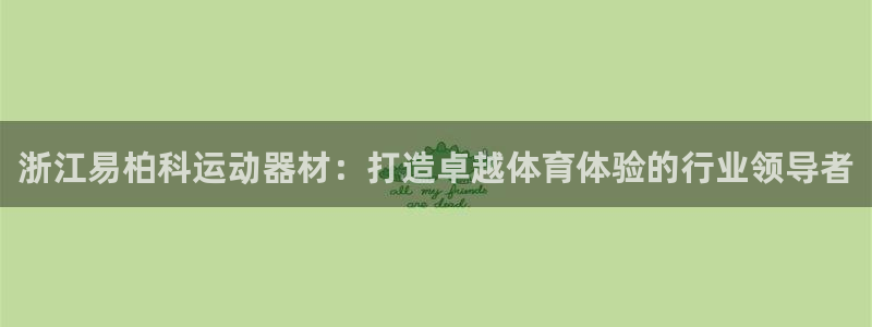 意昂3集团：浙江易柏科运动器材：打造卓越体育体验的行